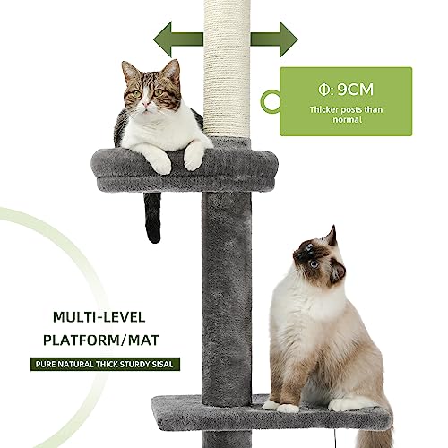 Torre para gatos PETEPELA 34.6" con postes rascadores miniatura 5