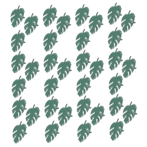 ERINGOGO 50pcs Metal Brad Fasteners Mini Brads Leaf Modeling for Scrapbooking DIY Supplies