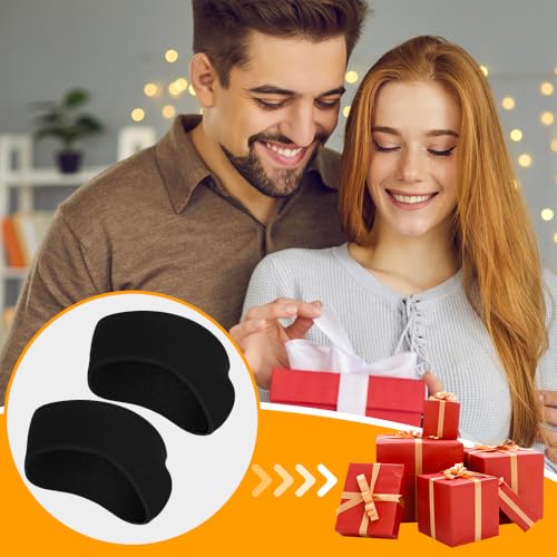 Image of Ear Warmers Headband, KOMAKE 2 Pack Earmuff Headband Fleece Earmuffs Running Headband Winter Ear Covers Moisture Wicking Sweatband Ski Sport Headband For Men & Women (Black+Gray)