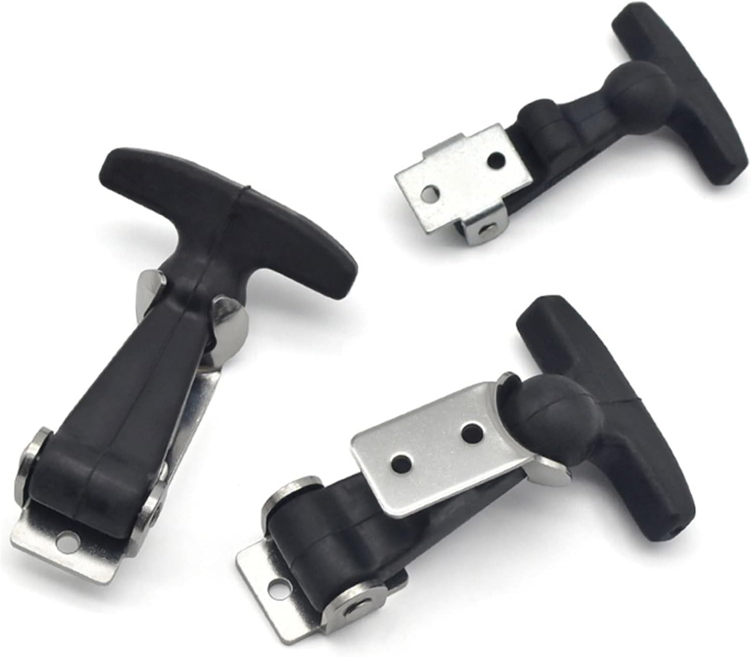 Galvanized Latches Buckle Holder Internal Button Hook Rubber Elastic Vehicle Absorption Engine Cover Hasp 1Pcs(Medium SUS304)