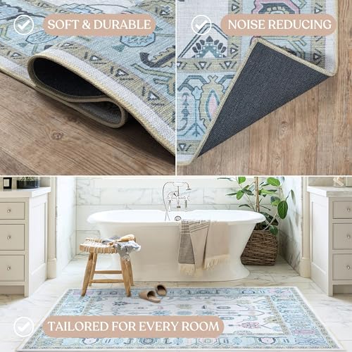 Tapete Fame Living Cream Green Oushak 7'6"x9'11" miniatura 5