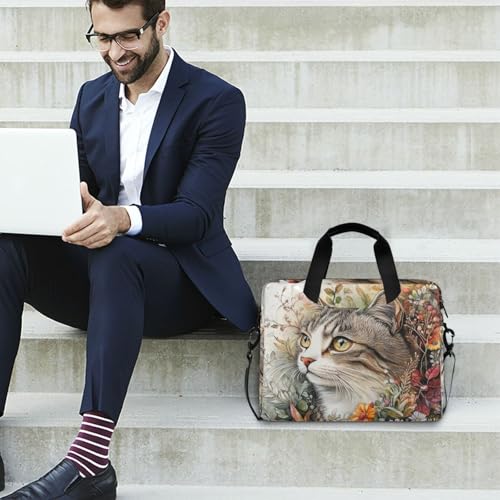 Maletín para laptop 15.6 pulgadas con diseño acuarela gato miniatura 3