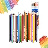 MARCO Profi - Kunstliebhaber - Farbstift - Set - 24 Farben, dicke Ölkreideminen in Holzstiften, Serie D4300. Eine beliebte Wahl für professionelle Maler und Malerinteressierte