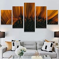 SIGNWIN 5 Panel Canvas Wall Art Yellow Petal for Home Decorations Ready to Hang - 60