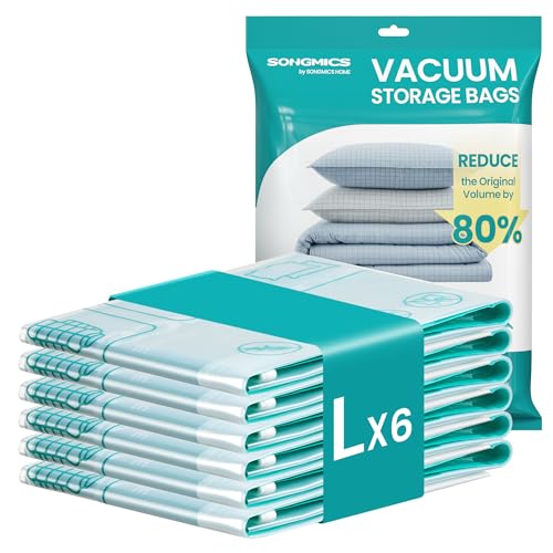Organiza tu ropa y sábanas al vacío con estas 6 bolsas reutilizables. Ahorra hasta el 80% de espacio en armarios y viajes. Protege tus textiles del polvo, olores y humedad con un sellado hermético y duradero. ¡Máxima compresión y protección para todo tu guardarropa!