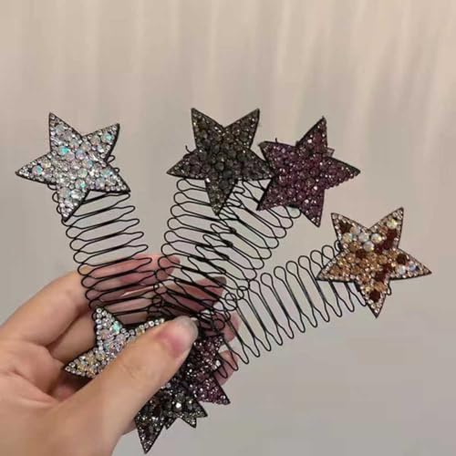 5 Peines Invisibles con Pedrería para Peinado miniatura 2