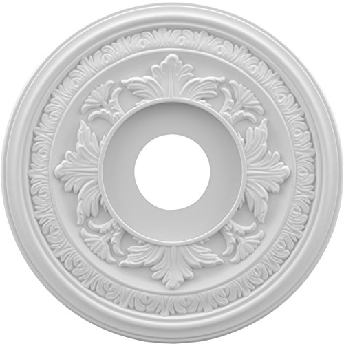 Image of Ekena Millwork CMP16BA Baltimore Thermoformed PVC Ceiling Medallion (Fits Canopies up to 6 1 /2 inch), 16 inchOD x 3 1 /2 inchID x 1 inchP