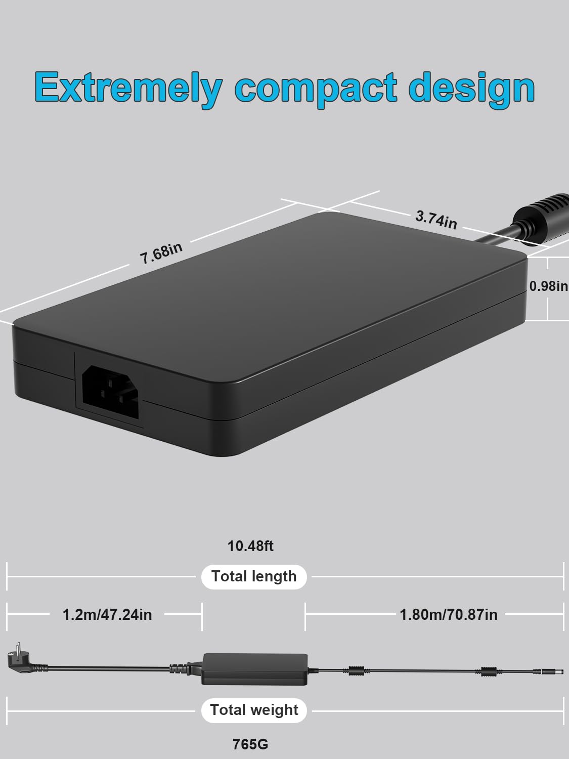 240W Caricatore Compatibile Con Dell G15 G16 G7 G5 Alienware m15 m17 15 17 x15 x16 x17 X51 M18x Precision 7510 7520 7670 7680 7710 7720 7730 3280 3550 Laptop (compatibile con 180W 150W 130W)