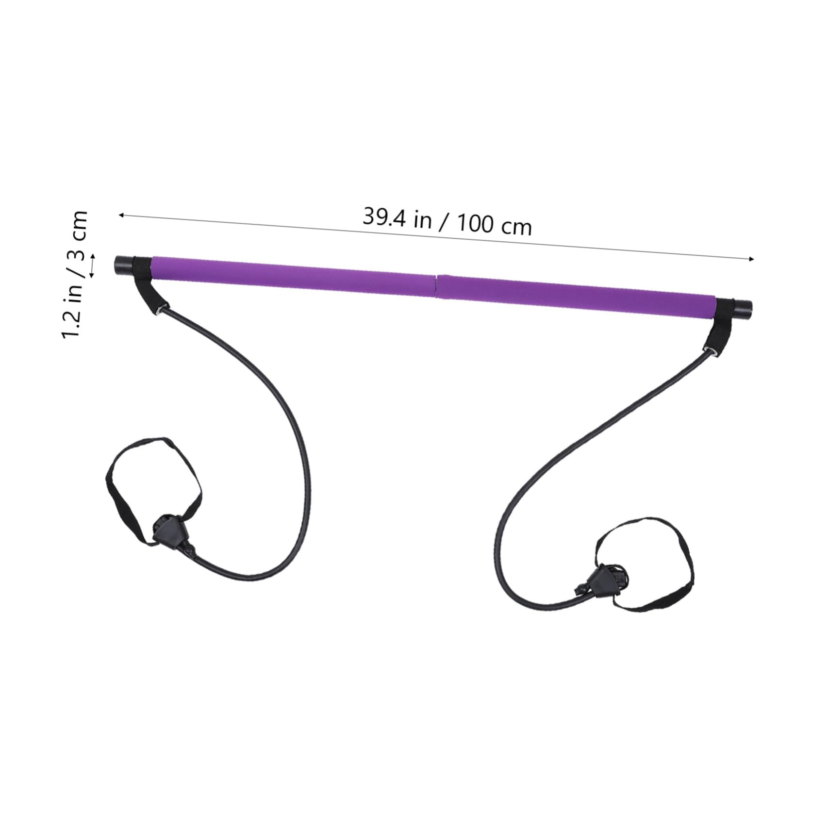 Mipcase Adjustable Pilates Bar for Home Workouts Portable Fitness Equipment Purple for Yoga and Strength Training Pilates Fitness Rod for All Levels