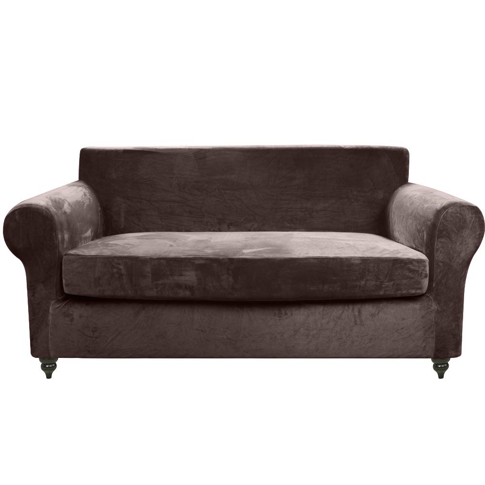 MOYMO 2Piece Stretch Velvet Loveseat Slipcover,High Stretch Loveseat