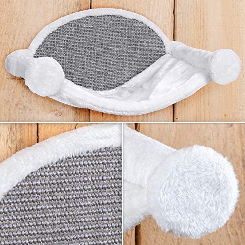 VOSS.PET Kletterlandschaft „cat Fun“ Kletterwand für Katzen Hängematte Kletterstufe Katzenhöhle Sisal Grau Weiß