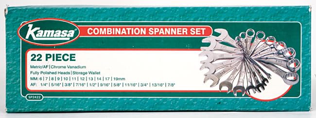 Kamasa SP2422 Combination Spanner Set 22pc, Chrome - Image 3