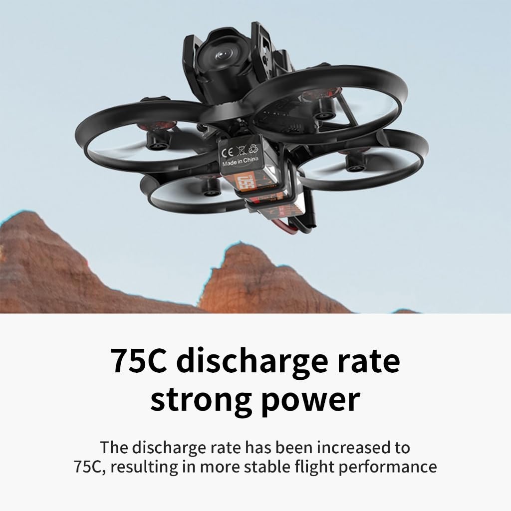 Batterie 2-4S LiHV UAV 550mAh Capacité 75C pour UAV de course rapide