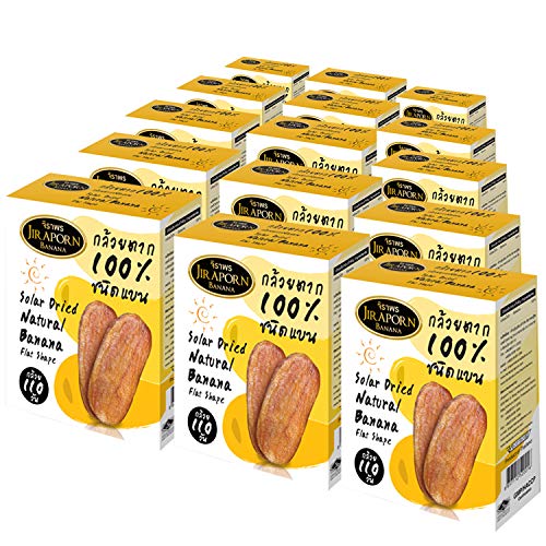 Jiraporn Solar Dried Natural Banana Flat Shape 240g.
