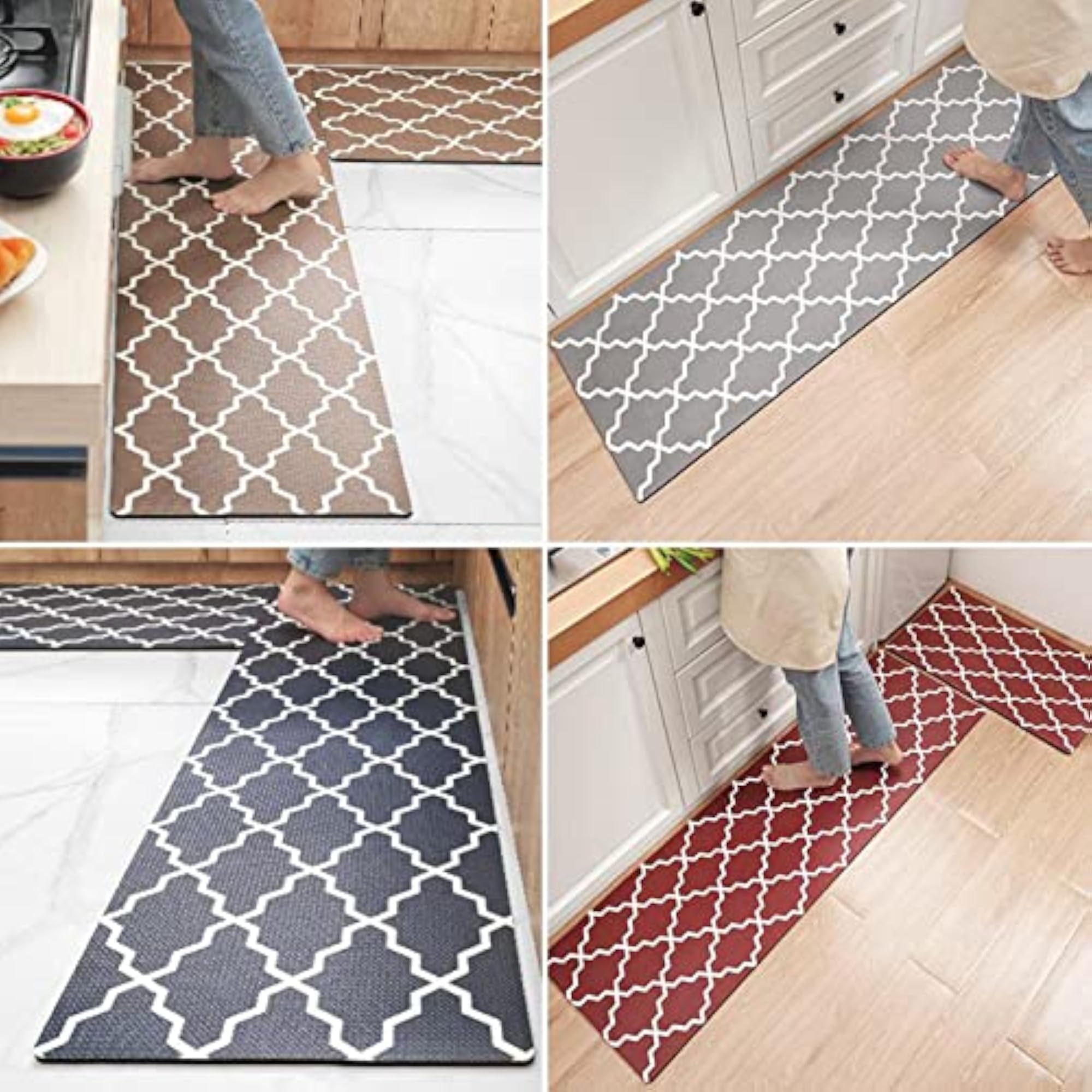 Non-Slip Kitchen Door Mat, PVC Rug Runner Style6