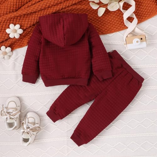 Moletom com capuz e moletom de manga comprida de cor sólida para meninos e meninas, outono e inverno