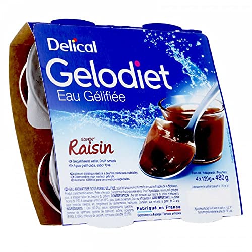 Gelodiet-4 X 120 G – Delical – Goût Raisin