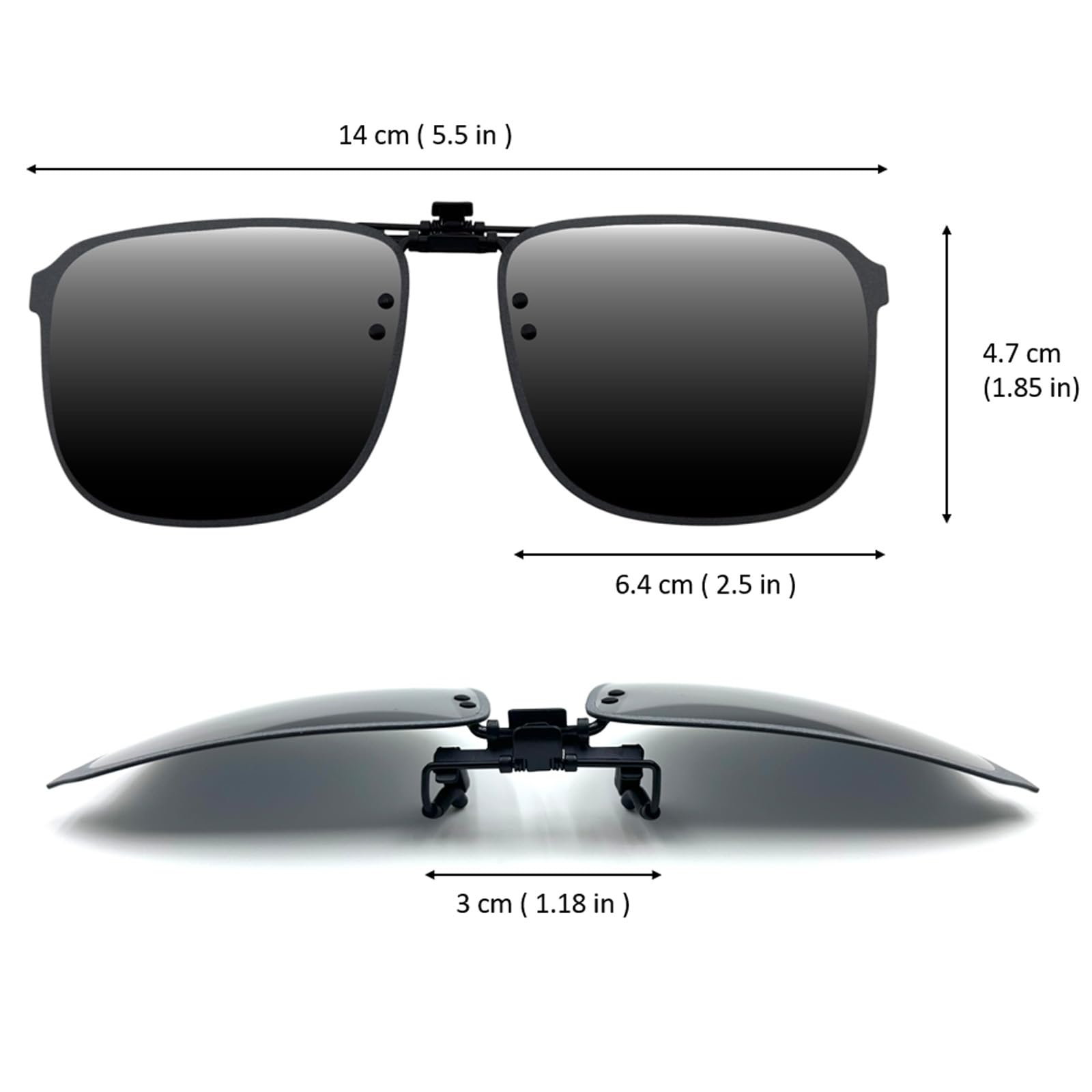 Sonnenbrille zum Anklippen, polarisiert, blendfrei, UV-Schutz, Brille für Männer und Frauen