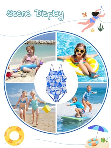 weVSwe Baby Girl Swimsuit One Piece Swimsuit Cute Toddler Girls Sleeveless Bikini Kids 2-10 Years4