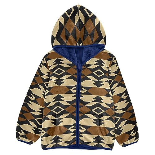 Image of Aflyko Boys Fleece Coat Blue Zip-Up Hoodie Girls Outerwear Kids Hooded Jacket 3-10T