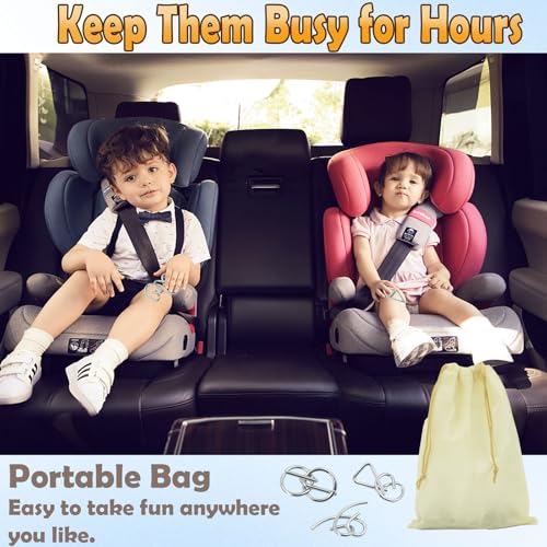 Surplex 16 Stück Knobelspiele Kit Denksportaufgaben Metallpuzzle Entwirrung Puzzles Geduldspiele Set für Erwachsene und Kinder