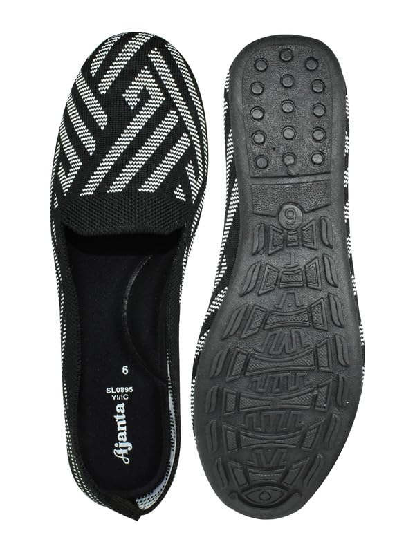 Image of AJANTA Women's Sneakers | Belly Shoes for Women | Slip-On Walking Shoes | Lightweight Casual Knit Loafers | Comfortable Daily Wear Footwear for Girls | Travel, Office & Outdoor Use