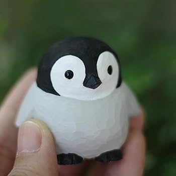 Amazon.co.jp: TALKLEK 手彫りの木製ペンギンの置物 かわいい