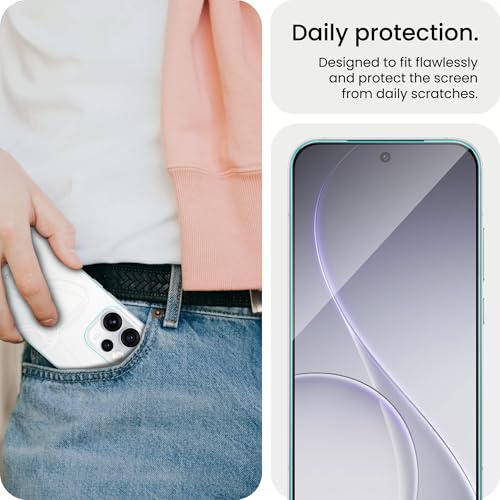 Image of ArmourPro Tempered Glass for Oppo Reno 15 Pro Mini with Back Clear Membrane Guard, Edge to Edge Screen Protector, Anti-Bubble, Anti-Fingerprint, Oil Resistant, Installation Kit | Black