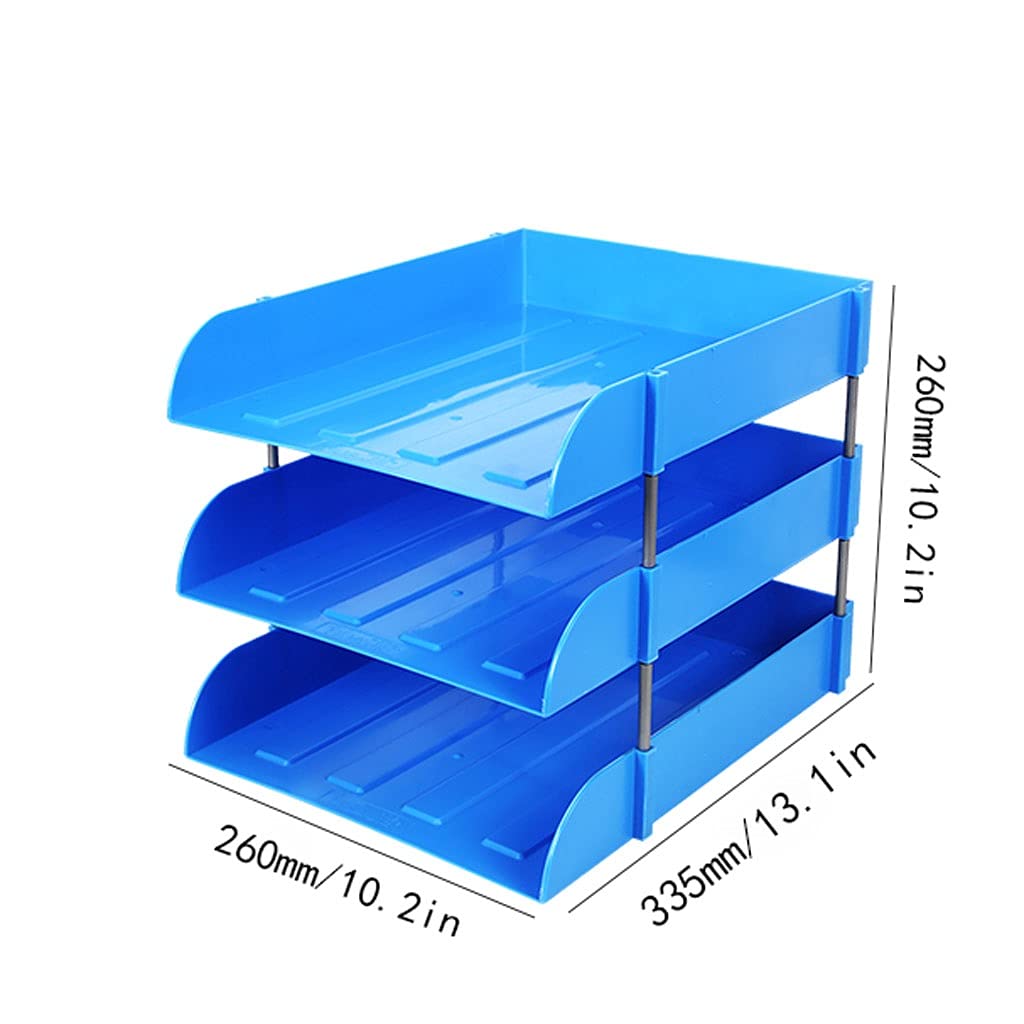 portadocumenti cremagliera Archivi da ufficio Scrivania Desk Organizer Letter TRAY DESCRIZIONE Titolare con 3 vassoi for lettere Impilabili Desktop File Sorter Per l'organizzazione e lo stoccaggio