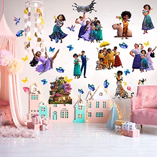 Babath Encanto Sticker mural pour fête d'anniversaire Mirable Décoration pour chambre à coucher et chambre d'enfant Décoration pour Magic Movie Encanto Party Cover