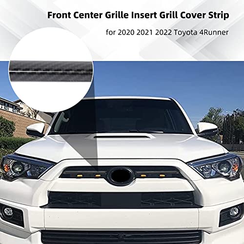 Image of for Toyota 4Runner Front Center Grille Insert Grill Cover Strips 2Pcs for 2020 2021 2022 Toyota 4Runner(Carbon Fiber)