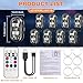 2025 Upgraded 4LEDs 8PCS Wireless LED Lights for Car, Halloween High Brightness Strobe Light with Remote Control, 2 in 1 Type-C Recharge 8 Colors IP65 Waterproof Anti-Collision Wireless Strobe Lights