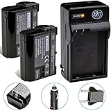 BM Premium 2-Pack of EN-EL15 Batteries and Battery Charger Kit for Nikon D850, D7500, 1 V1, D500,...