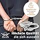 VIKING GEAR® echte Profi Handschellen aus gehärtetem Stahl in silber mit 2 Schlüsseln - Behördenqualität - Security Zubehör – Handschelle Sex - Handcuffs sex