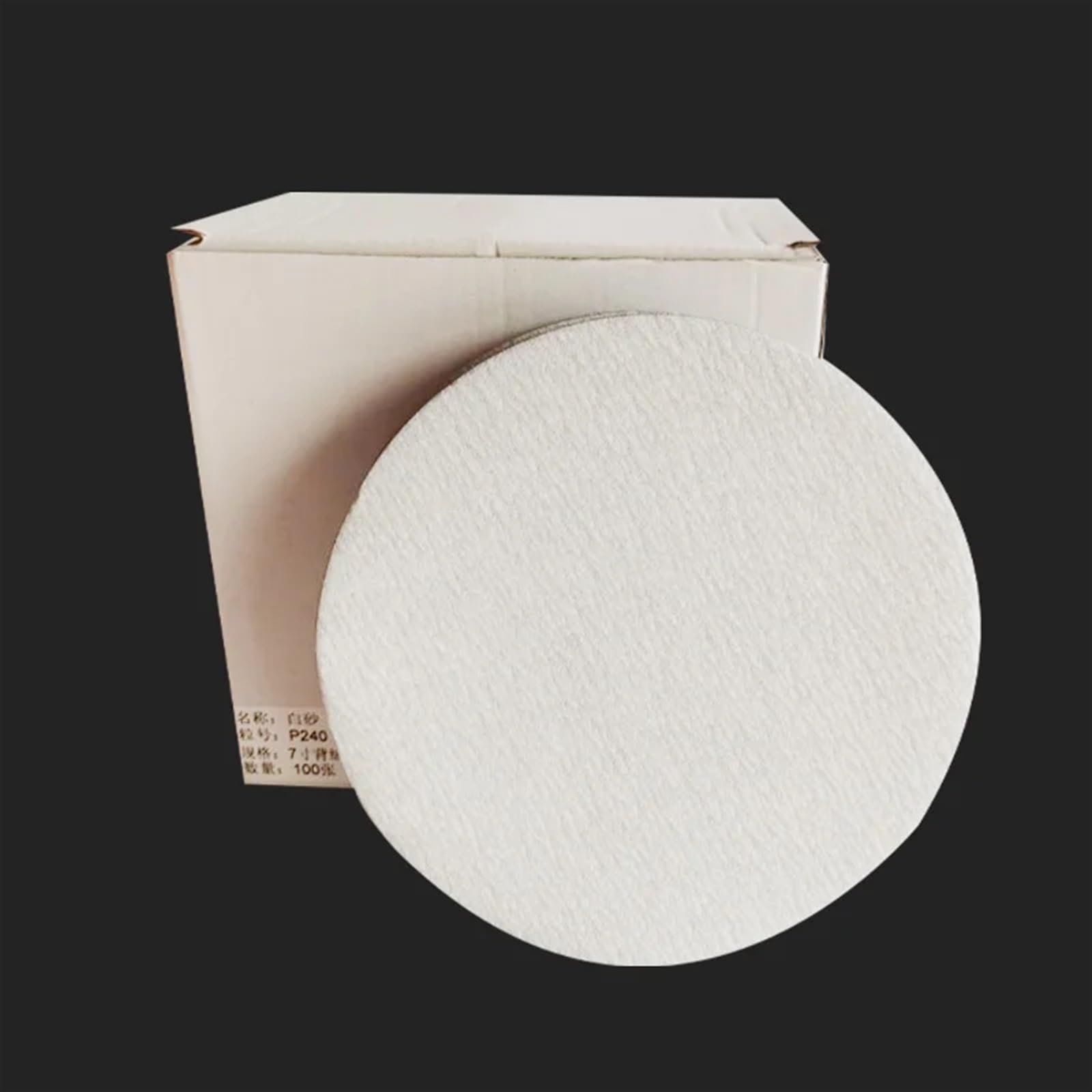 Disque a Poncer Assortiment de papier verre sec et humide, disque ponceuse grain 80 à 320, 7 pouces, 175mm, avec tampon ponçage crochet boucle for le bois, 10 pièces(120)