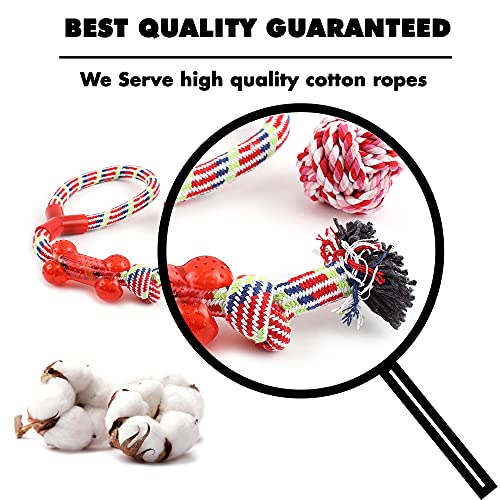 VIROSA-Dog-Rope-Toys-Pack-of-10-Chew-Toys-For-Puppy-Interactive-Toys-For-Dogs-Cotton-Rope-Toys-For-Dogs-Cotton-Toys-For-Puppy-Ideal-for-SmallMediumLarge-Dogs