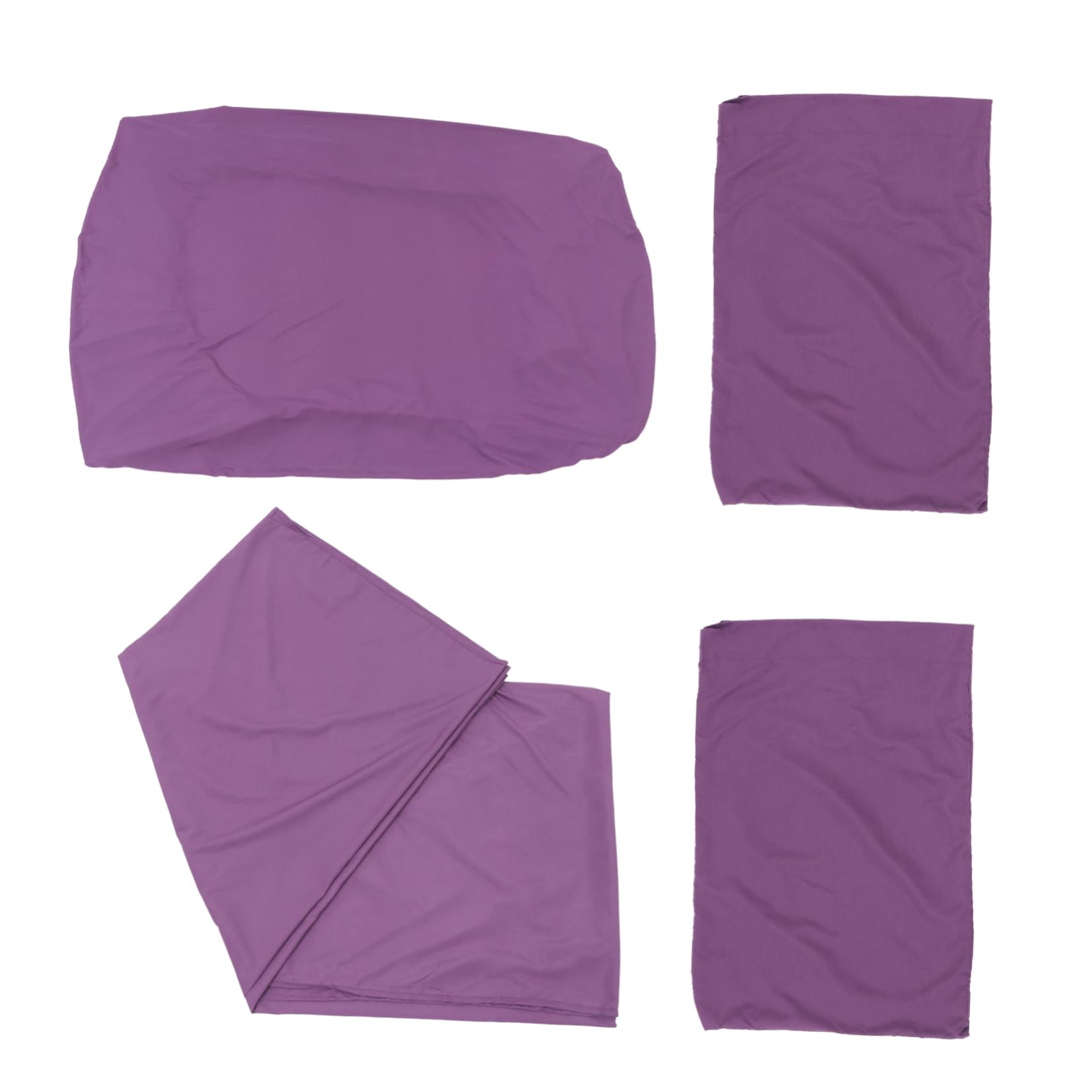 STOBAZA Set Lenzuola da Letto Queen 4 Pezzi, Fibra Chimica, Porpora