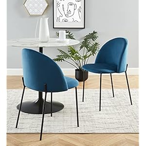 BAÏTA Brooklyn Lot de 2 chaises, Bleu, L51 x p52cm