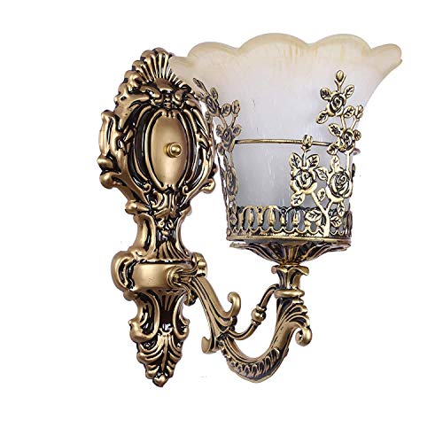 Image of WHITERAY Metal Black Antique Designer Imported Wall Light Wall Lamp for Bedroom, Living Room,Kitchen, Bars, Malls, Besides The Bed, Balcony Home Decoration (1110 Antique (with Bulb))