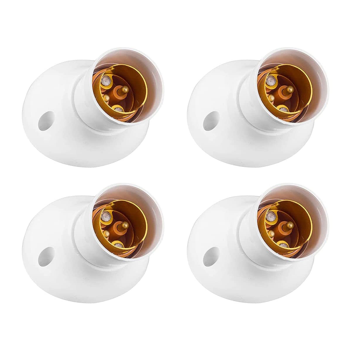 Glare Max Angle 6A Bulb Holder Bulb lamp Holder For Home and Office use, Plastic Light Socket (Pack of 4)-image-22