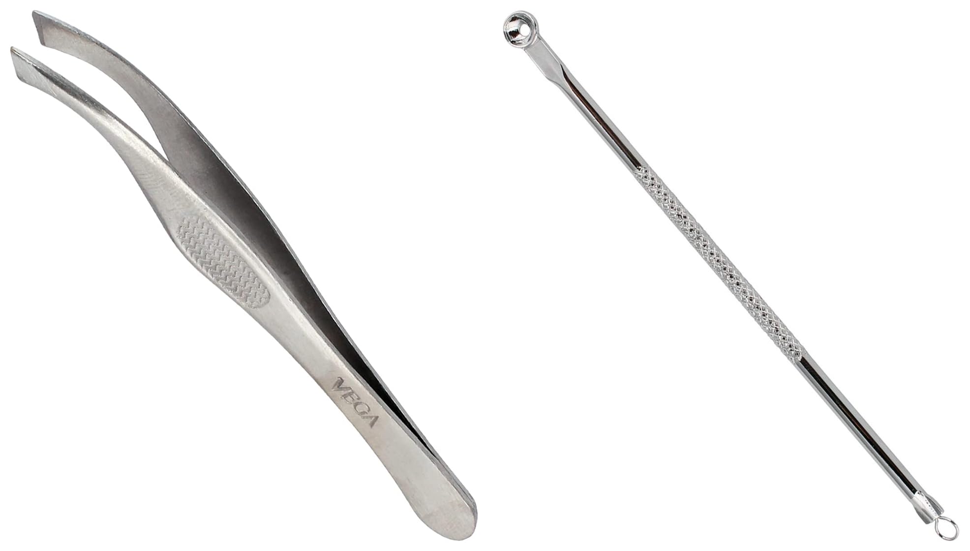 Vega Tweezer, Slant Tip & Vega Black Head Remover, Rounded - 1 Pc-image-3