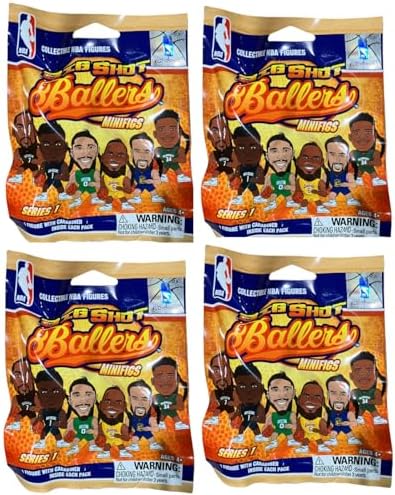 Teenymates Party Animal Big Shot Ballers 2021-22 NBA Series 1 Figures Blind Bags Gift Set Party Bundle - 4 Pack image 2
