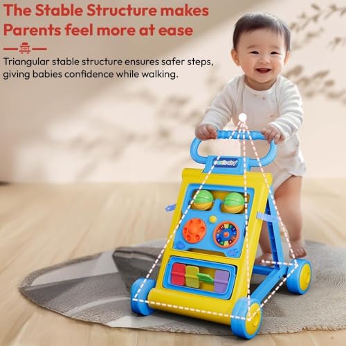 Image of StarAndDaisy Baby Walker /Multipurpose Push Walker for 0-24 Months (Yellow)