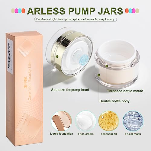 JPNK-Airless-Pump-Bottles-Empty-Cosmetic-Container-with-Silicone-Spatula-Set-for-Creams-Gels-Lotion-Toiletry-New-Gold