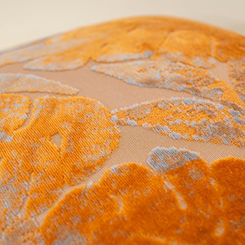 Yangest Rust Orange Monstera Leaf Velvet Throw Pillow Cover Vintage Textured Cushion Case Neutral Palm Pillowcase For Sofa Couch Bedroom Living Room Home Christmas Decoration,18X18 Inch #TOP2