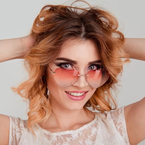 Dollger Heart Sunglasses Thin Metal Frame Lovely Heart Style for Women4
