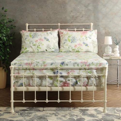 Image of Bedsheet Set | GOTS Certified 100% Organic Cotton Percale | 200 TC | Breathable & Skin-Friendly (Single, Summer Floral)