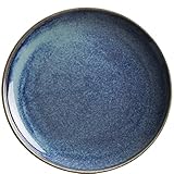 KAHLA Homestyle Frühstücksteller 21 cm atlantic blue orientalisches Geschirr aus Porzellan mit Steingut- und Keramiklook dicker Teller Kuchenteller Desserteller Brotteller rund blau