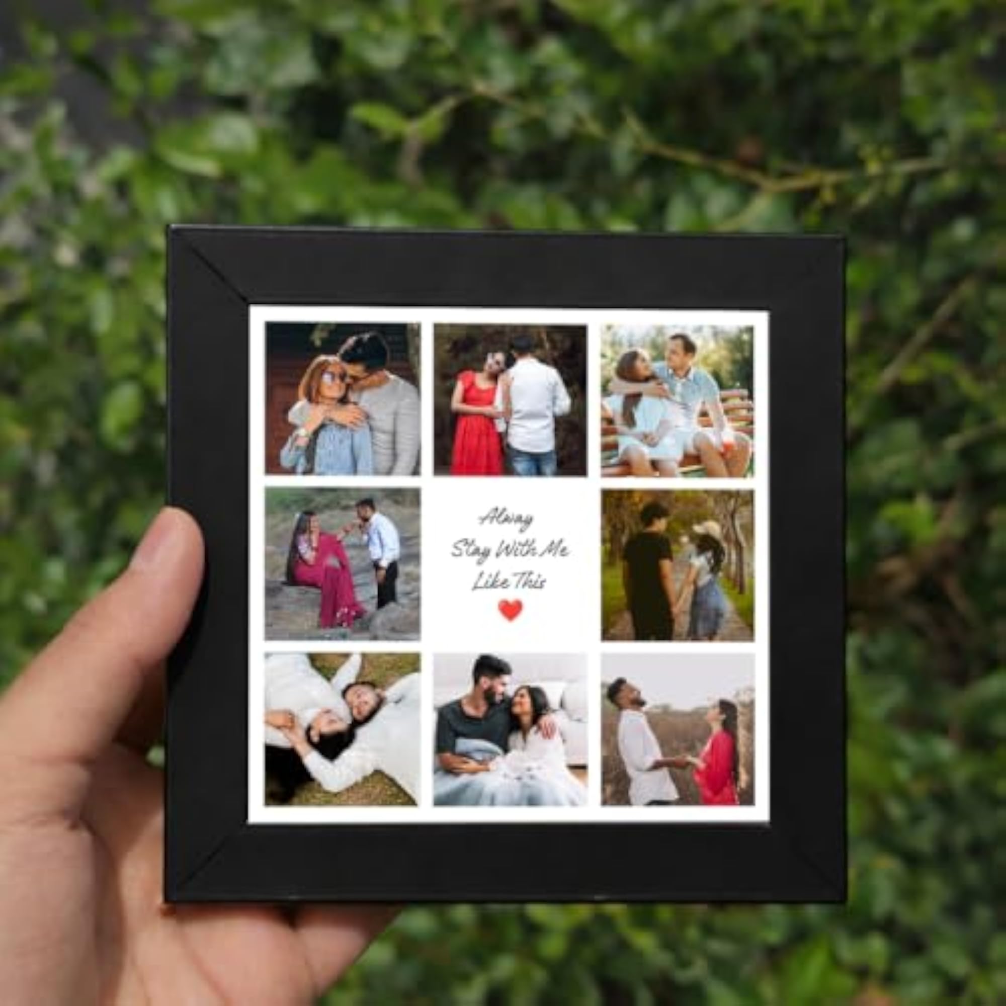 Customised 5x5 Inch Collage Photo Frame with Custom Message