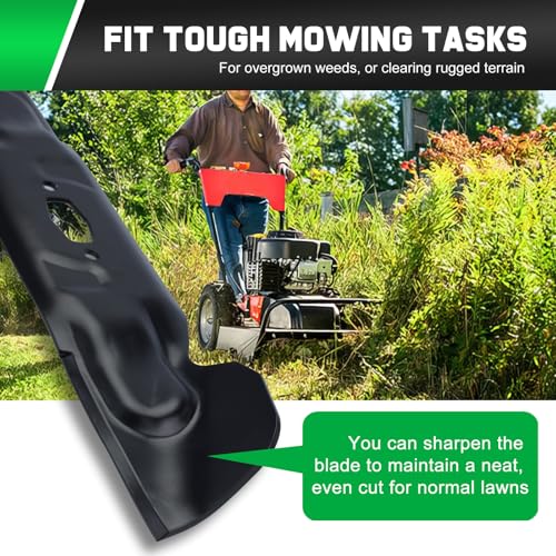 Image of Grasscool ZT1 54 inch Mower Blades Replace Cub Cadet 742P05086 742P05086X for Enduro XT1 GT54 ST54 Ultima 54P ZT2 54 inch Zero Turn Tractor (S-Shaped Hole)